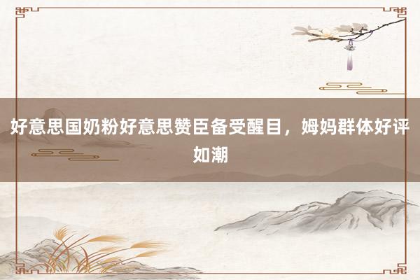 好意思国奶粉好意思赞臣备受醒目，姆妈群体好评如潮